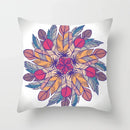 Axyaa Feather Dreamcatcher Print Cushion Cover for Elegant Sofa Decoration