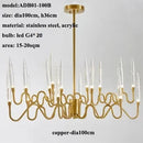 Axyaa Luxe Bar Dining Room Chandelier - High-End Crystal Light