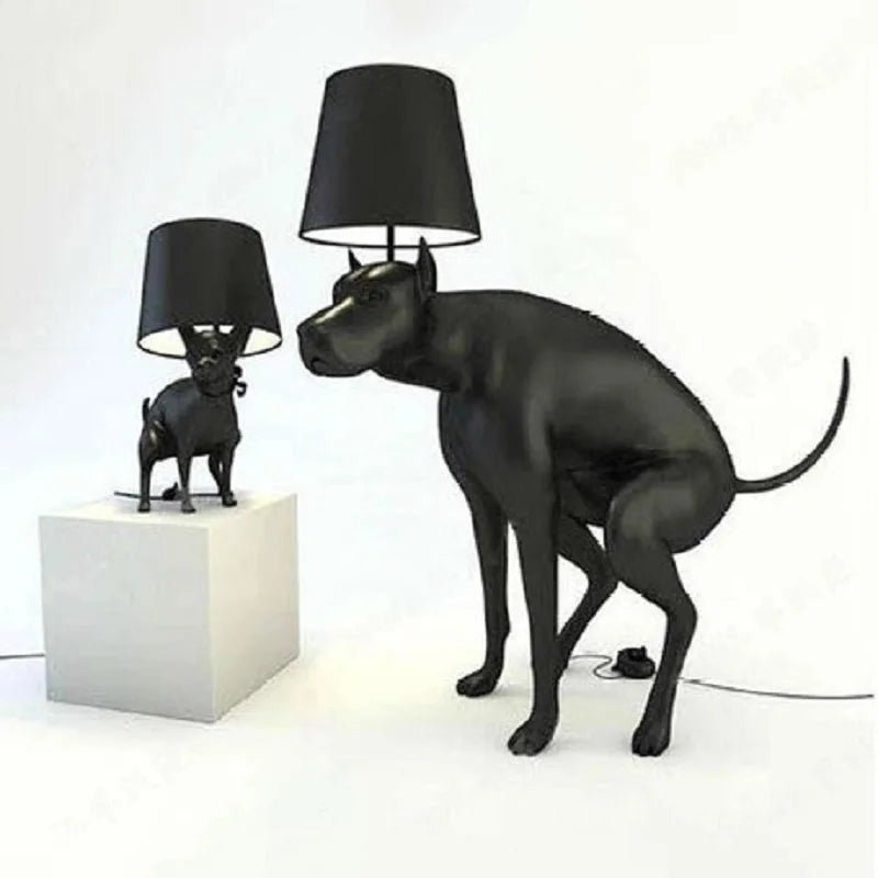 Axya Black Dog LED Floor Lamp for Living Room E27