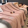Axyaa Thicken Velvet Blanket - Soft, Warm Coral Fleece Quilt for Autumn/Winter