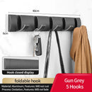 Axyaa Space Aluminum Kitchen Bathroom Hook Storage Rack Wall Hanging Hooks