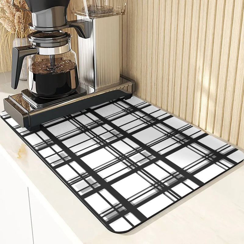 Axyaa Lattice Pattern Diatomaceous Earth Table Mat Set