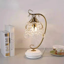 Axyaa Iron Art Desk Lamp LED Dimmable Nordic Modern Luxury Crystal Table Light