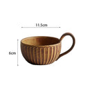 Axya Nordic Ceramic Breakfast Mug, Retro Oatmeal Coffee Cup for Kitchen & Dining