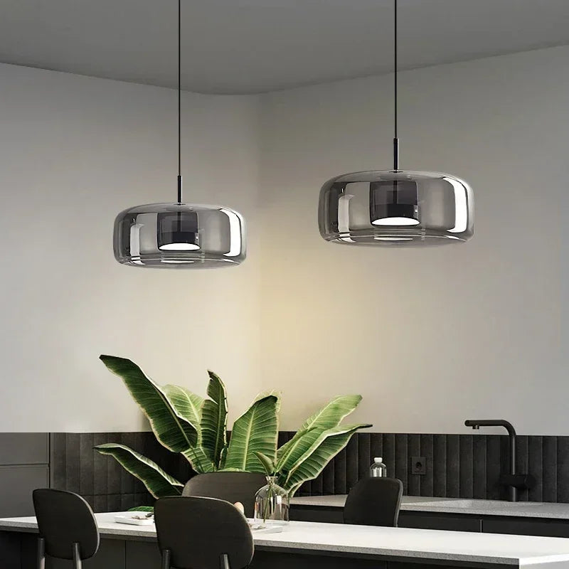 Axyaa Nordic Glass Pendant Lights: Modern Chandeliers for Home Restaurant Bar Cafe & Kitchen