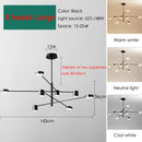 Axyaa Rotatable LED Chandelier in Gold/Black Finish for Home Decor
