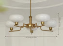 Axyaa French Style Glass Chandelier, Modern European Design for Home Living Spaces