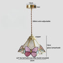 Axyaa Ceramic Japanese Pendant Lights: White Blue Pattern LED Hanging Lamp