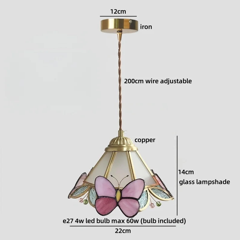 Axyaa White Blue Pattern Ceramic LED Pendant Lights - Japanese Style
