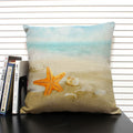 Axyaa Shell Print Cushion Cover for Living Room Sofa, 45x45cm