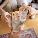 Axyaa High Borosilicate Glass Straw Set for Bubble Tea Smoothies Cocktails