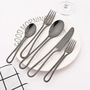 Axyaa Rainbow Steel Dinner Knives Set for Home and Restaurant
