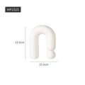 Axyaa Nordic White Vases | Pottery Vases for Living Room Decor | Porcelain Vases for Artificial Flowers
