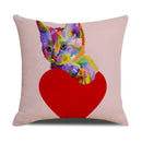 Funny Cats Print Pillow Case for Home Decor by Axyaa: 45x45cm Linen Cover