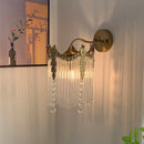 Axyaa Crown Glass Strip Copper Wall Lamp | European Luxury Bedroom Lighting
