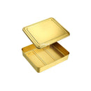 Axya Golden Square Plate Set with Mesh Net - 304 Stainless Steel