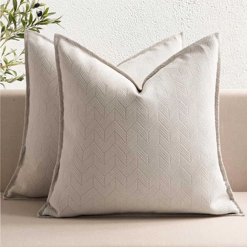 Axyaa Chenille Arrow Pillow Cover, Brown & Orange, Various Sizes