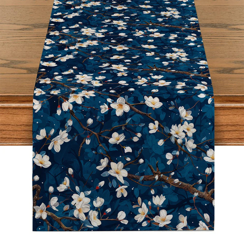 Axyaa Floral Vase Table Runner: Elegant Dining Room Decor & Holiday Party Essential