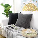 Axyaa Corduroy Fuzzy 18x18 Inch Cushion Cover for Sofa, Ultra Soft Home Decor Pillowcase