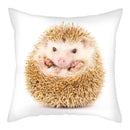 Hedgehog Print Pillow Cover for Home Sofa Decor - Axyaa