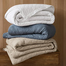 Axyaa White Cotton Oversized Cal King Quilt Set - Soft Lightweight Bedspread
