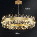 Axyaa Crystal Chandelier Dining Room Ceiling Light Luxury Pendant Lamp