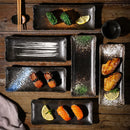 Axyaa Japanese Cuisine Sushi Plate, Ceramic Restaurant Long Platter Dessert Plate