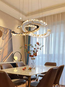 Axyaa LED Crystal Chandelier for Home Decoration.