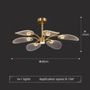 Axyaa Nordic Flush Mount Chandelier for Stylish Ceiling Lighting in Various Rooms