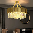 Axyaa Crystal LED Chandelier: Luxury Nordic Living Room Pendant Lamps
