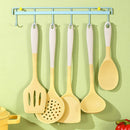 Axyaa Silicone 5-Piece Milk White Yellow Dual Color Kitchenware Set