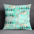 Axyaa Dark Green Floral Animal Pattern Pillow Case for Modern Home Decor