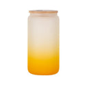 Axyaa Gradient Glass Cup with Lid - High Borosilicate Juice Beer Milk Bubble Tea Cup