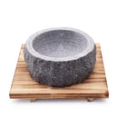Axya Stone Pot: Natural Rough Stone Pot for Korean Cuisine and Stone Pot Rice Mixing