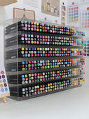 Axyaa Acrylic Marker Pen Organizer Stationery Holder Shelf - Office School Supplies Storage
