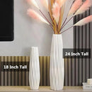 Axyaa 24" Tall Ceramic Floor Vase - Modern Large Decorative Vase for Home and Office