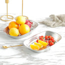 Axyaa Silver Stainless Steel Tray Set for Food Storage and Service