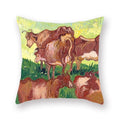 Axyaa Van Gogh Inspired Cow Pattern Cushion Cover 45x45cm