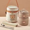 Axyaa Stainless Steel Thermal Lunch Box: Insulated, Leak Proof, Microwave Safe, Portable Bento Box