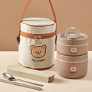 Axyaa Stainless Steel Thermal Lunch Box: Insulated, Leak Proof, Microwave Safe, Portable Bento Box