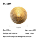 Axyaa Circular Gold Foil Wall Lamp for Hotel Lobby, Living Room, Bedroom - Elegant Atmosphere Lighting