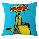 Axyaa Pop Art Cartoon Cushion Cover 45X45CM - Living Room Sofa Chair Decor