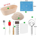 Axyaa Bread Banneton Proofing Basket Set: Oval & Round Sourdough Baskets for Baking Fermentation