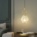 Axyaa Gold Copper Glass Pendant Lamp Minimalist Luxury Chandelier for Home Decor