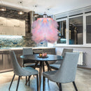 Nordic Feather Pendant Light Chandelier by Axya - Colorful LED Fixture for Living Room
