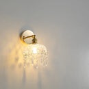 Axyaa Rotatable Clear Glass LED Wall Lamp with Pull Chain Switch