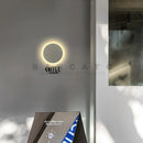 Axyaa Round Industrial Outdoor Cement Wall Lamp for Balcony and Courtyard