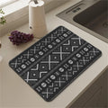 Axyaa Cream Solid Color Coffee Machine Drain Mat - Kitchen Non-Slip Absorbent Drying Mat