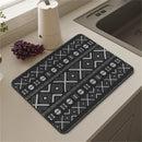 Axyaa Cream Solid Color Coffee Machine Drain Mat - Kitchen Non-Slip Absorbent Drying Mat