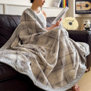 Axyaa Double-Layer Milk Fleece Blanket - Cozy, Warm, and Stylish